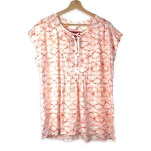 Isabel Maternity Coral Cap-Sleeve Top  Size Medium  NWT